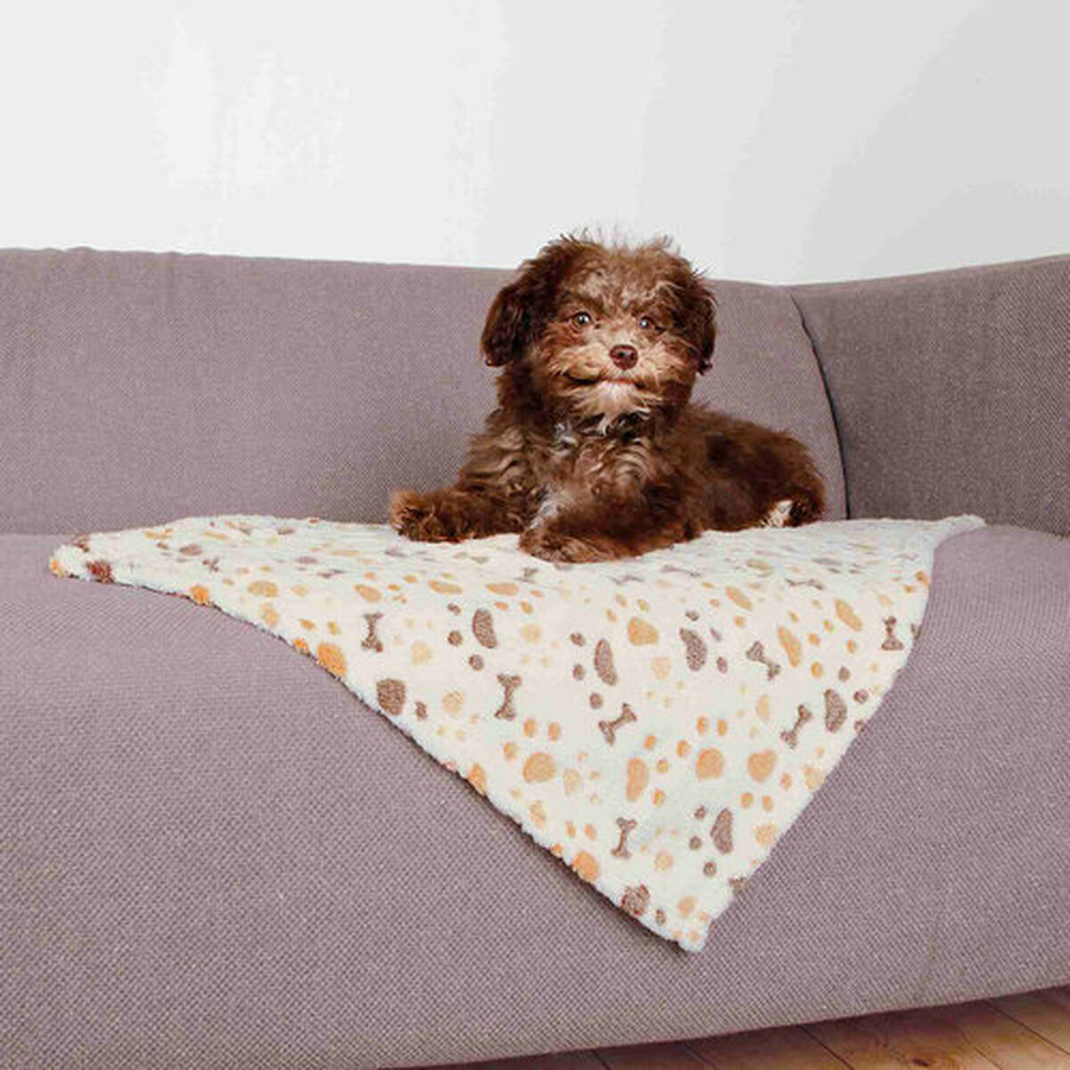 Pet blanket Trixie Lingo White Beige 75 × 50 cm, view 4