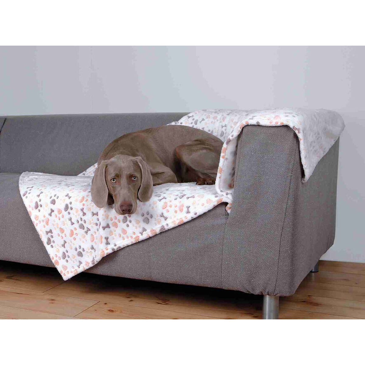 Pet blanket Trixie Lingo White Beige 150 × 100 CM, view 3