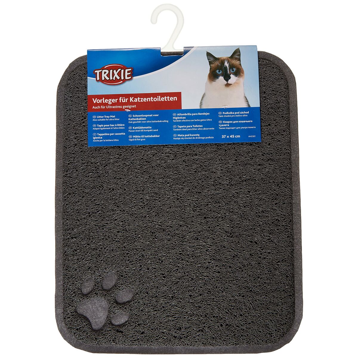 Cat Litter Tray Mat Trixie Anthracite PVC 37 × 45 cm, view 3