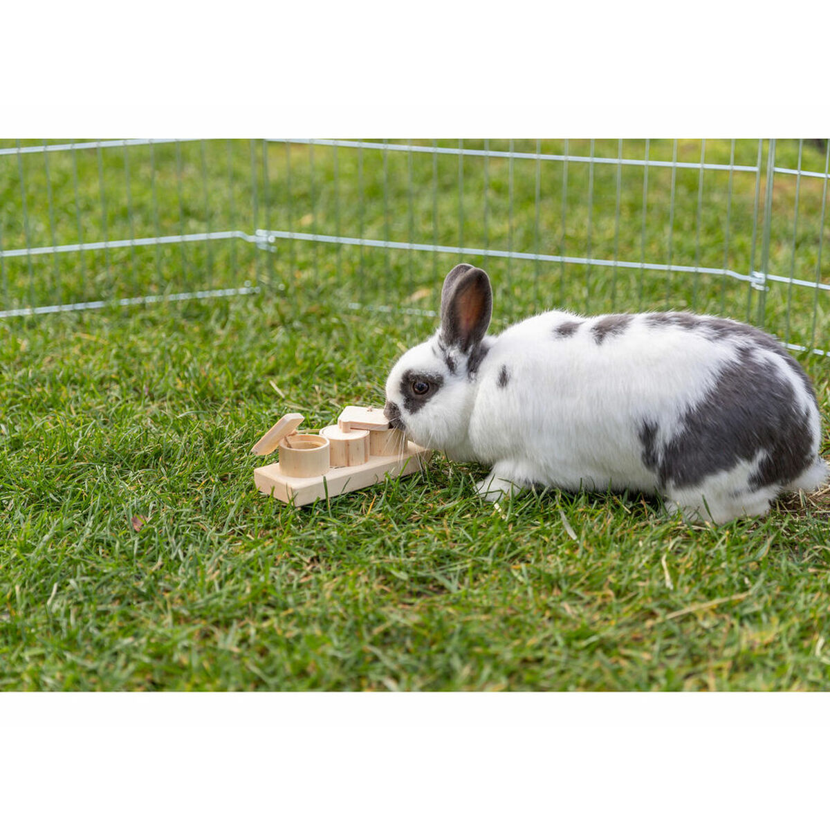 2-In-1 Treat Dispenser Toy for Pets Trixie Wood 15 × 4,5 × 6 CM, view 3