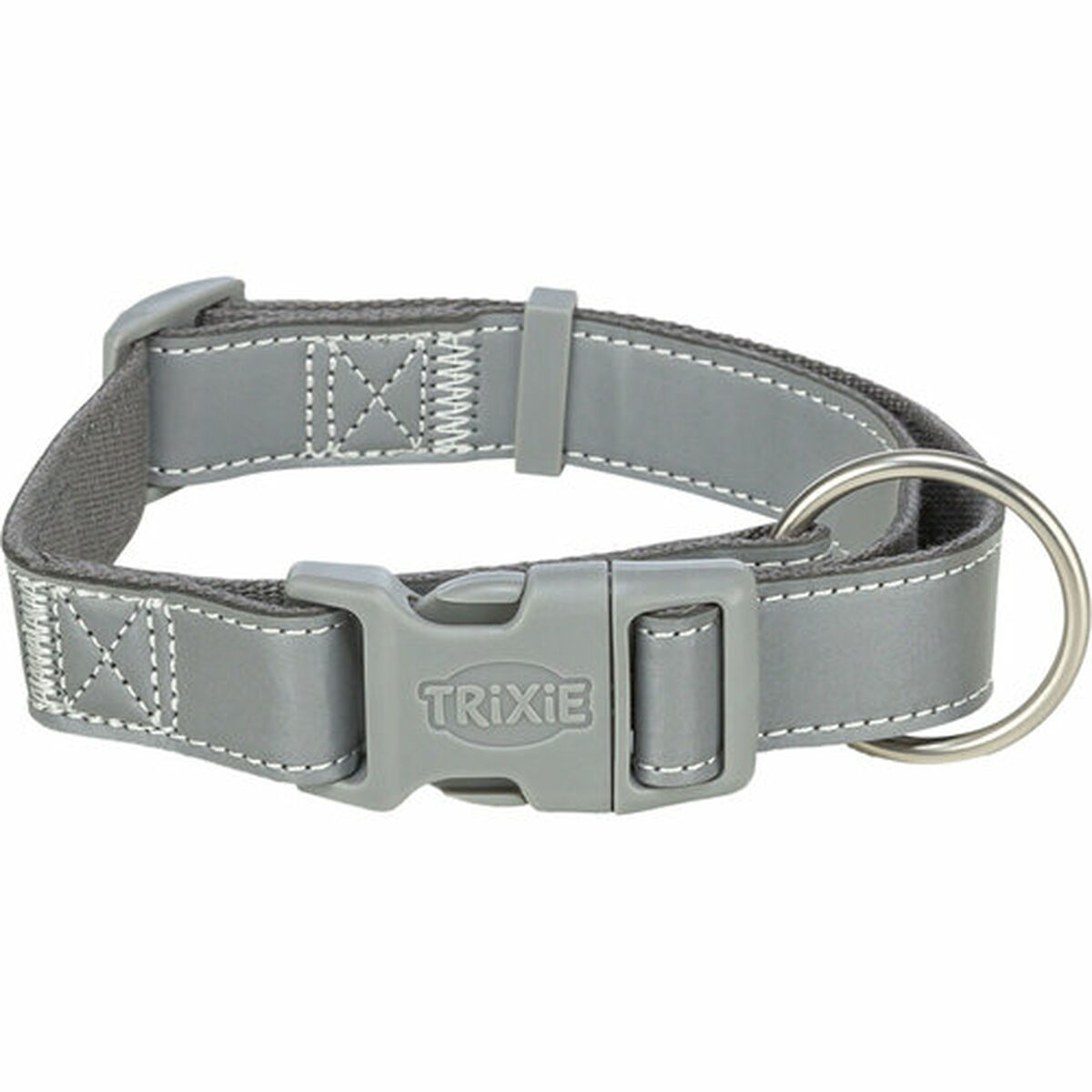 Dog collar Trixie Premium Reflect Graphite S-M 30-45 cm