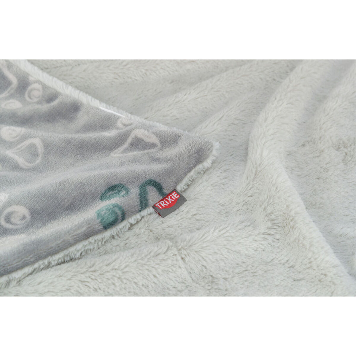 Pet blanket Trixie Jimmy Soft Light grey Polyester Plush 150 × 100 CM, view 3