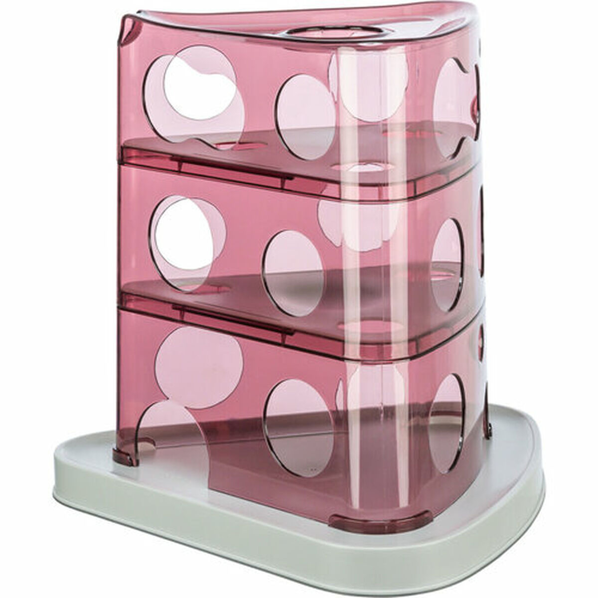 Cat toy Trixie Cheese Tower White Pink Natural rubber Plastic 32 x 32 x 32 cm, view 2