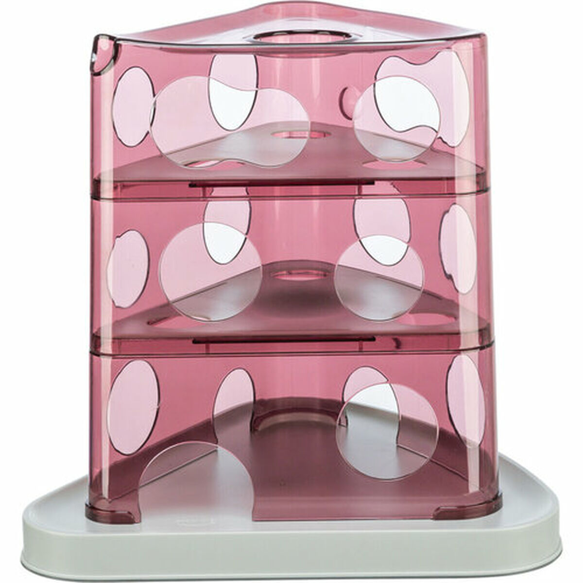 Cat toy Trixie Cheese Tower White Pink Natural rubber Plastic 32 x 32 x 32 cm, view 4