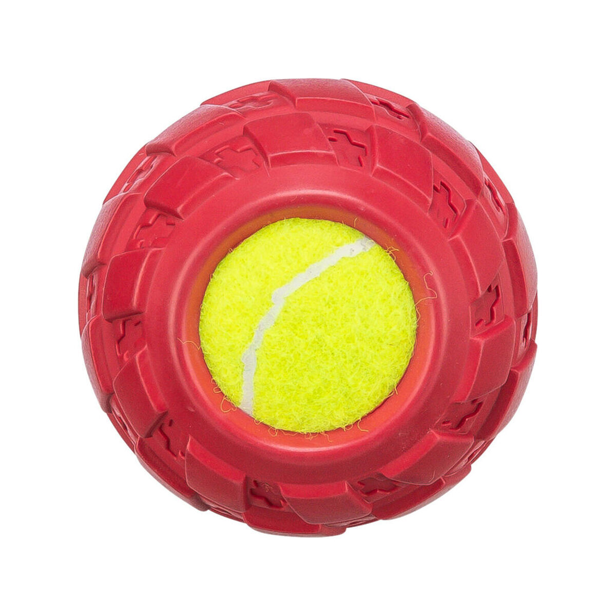Pet Ball Trixie Yellow Red Natural rubber Ø 7,5 cm, view 3