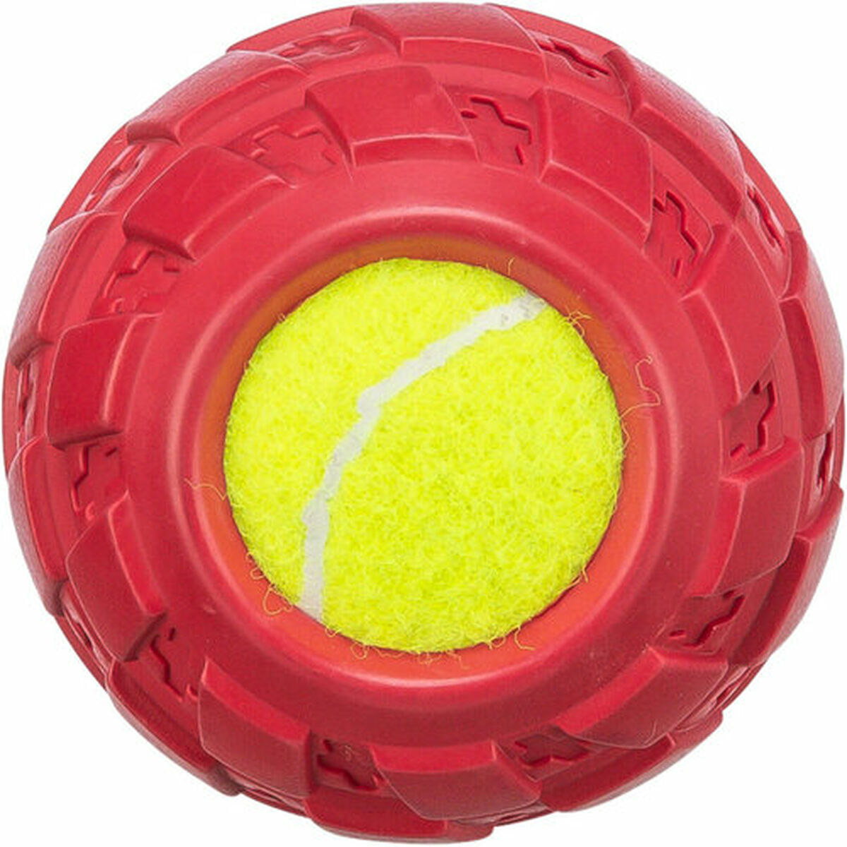 Pet Ball Trixie Yellow Red Natural rubber Ø 7,5 cm, view 4