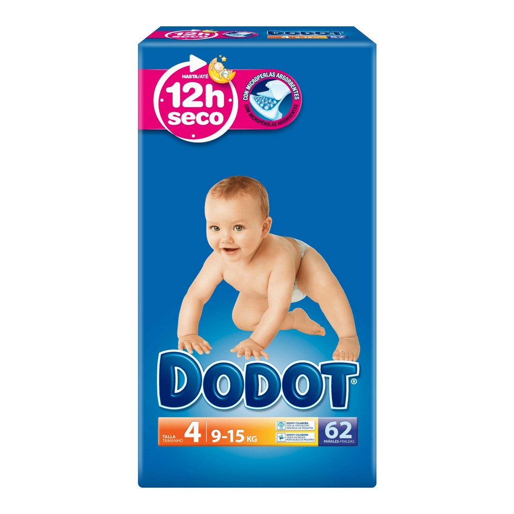 Disposable nappies Dodot 4 (62 uds)