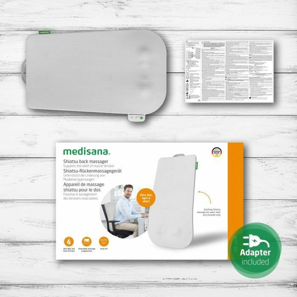 2-in-1 Shiatsu Warmte Massager Medisana MC 600 24 W
