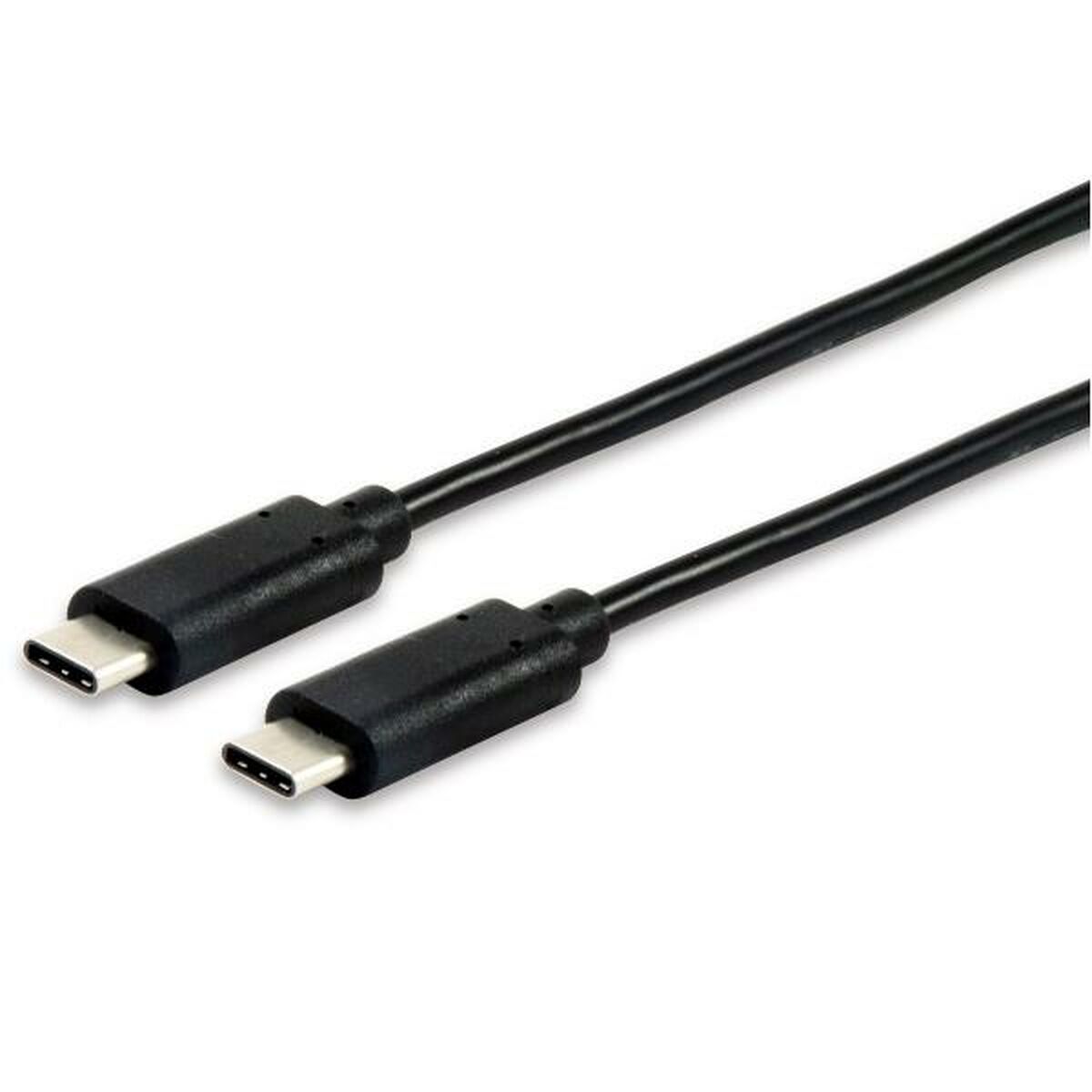 Câble USB-C vers USB-C Equip 12888307 Noir 1 m