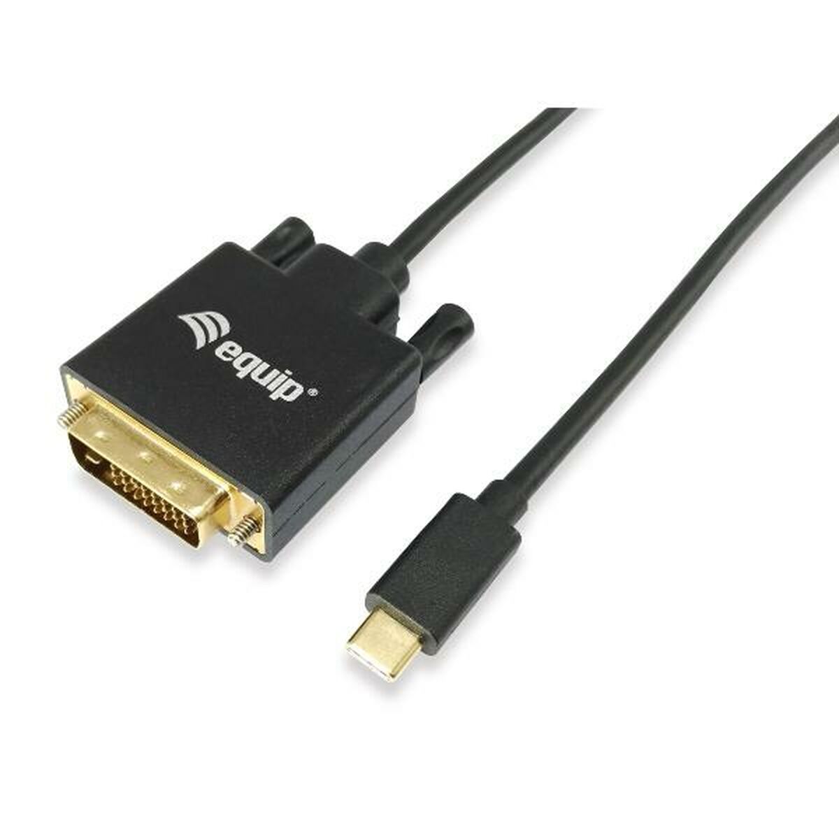 Αντάπτορας USB-C σε DVI Equip 133468 Μαύρο 1,8 m