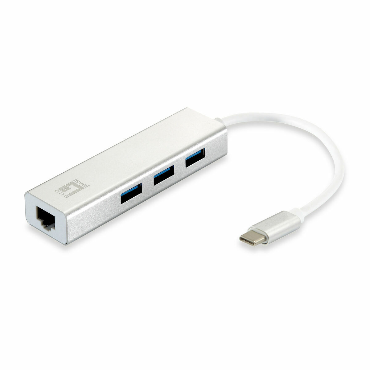 Afbeeldingen van USB Hub Level One USB-0504 Black Silver
