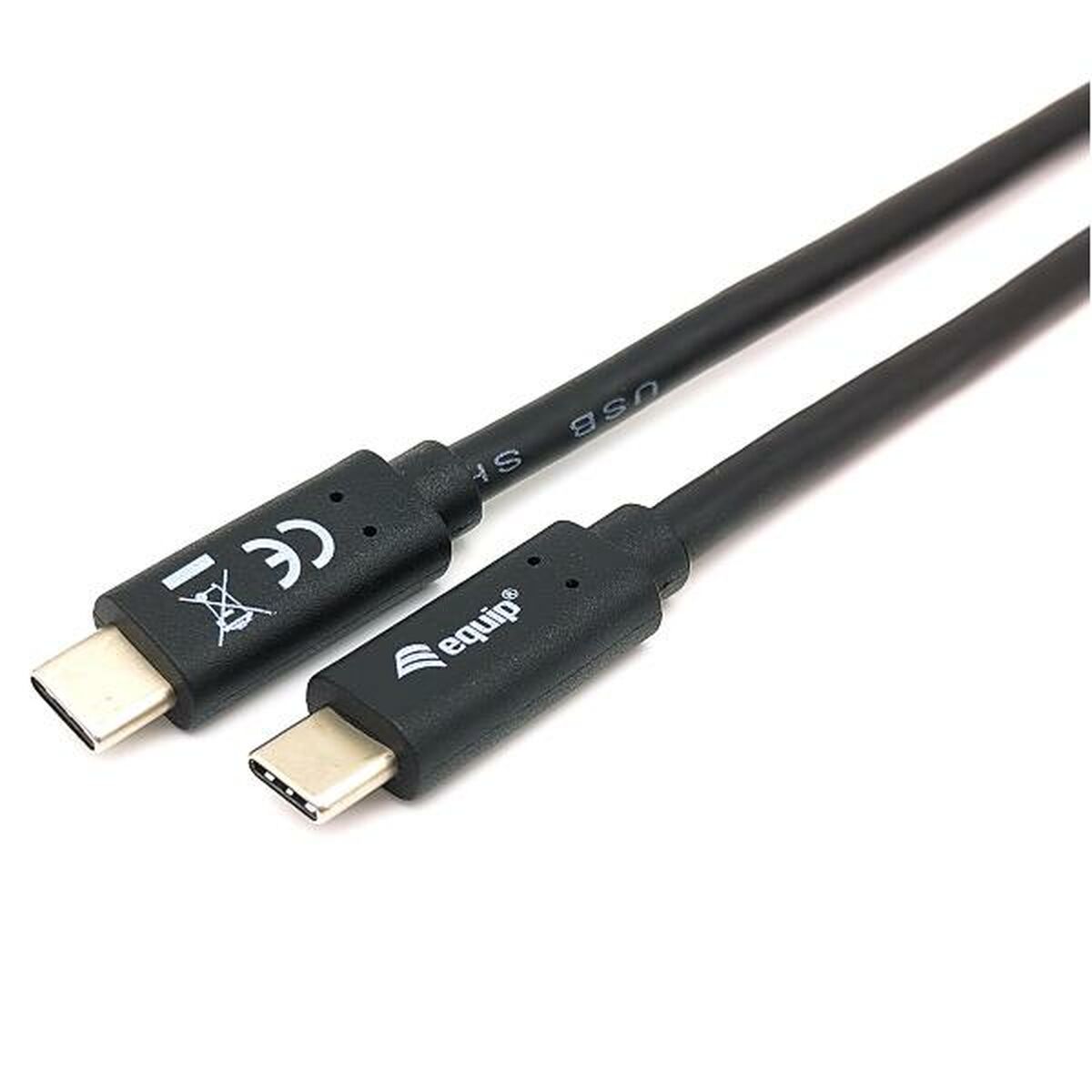 Καλώδιο USB-C σε USB-C Equip 12834707101 Μαύρο 2 m