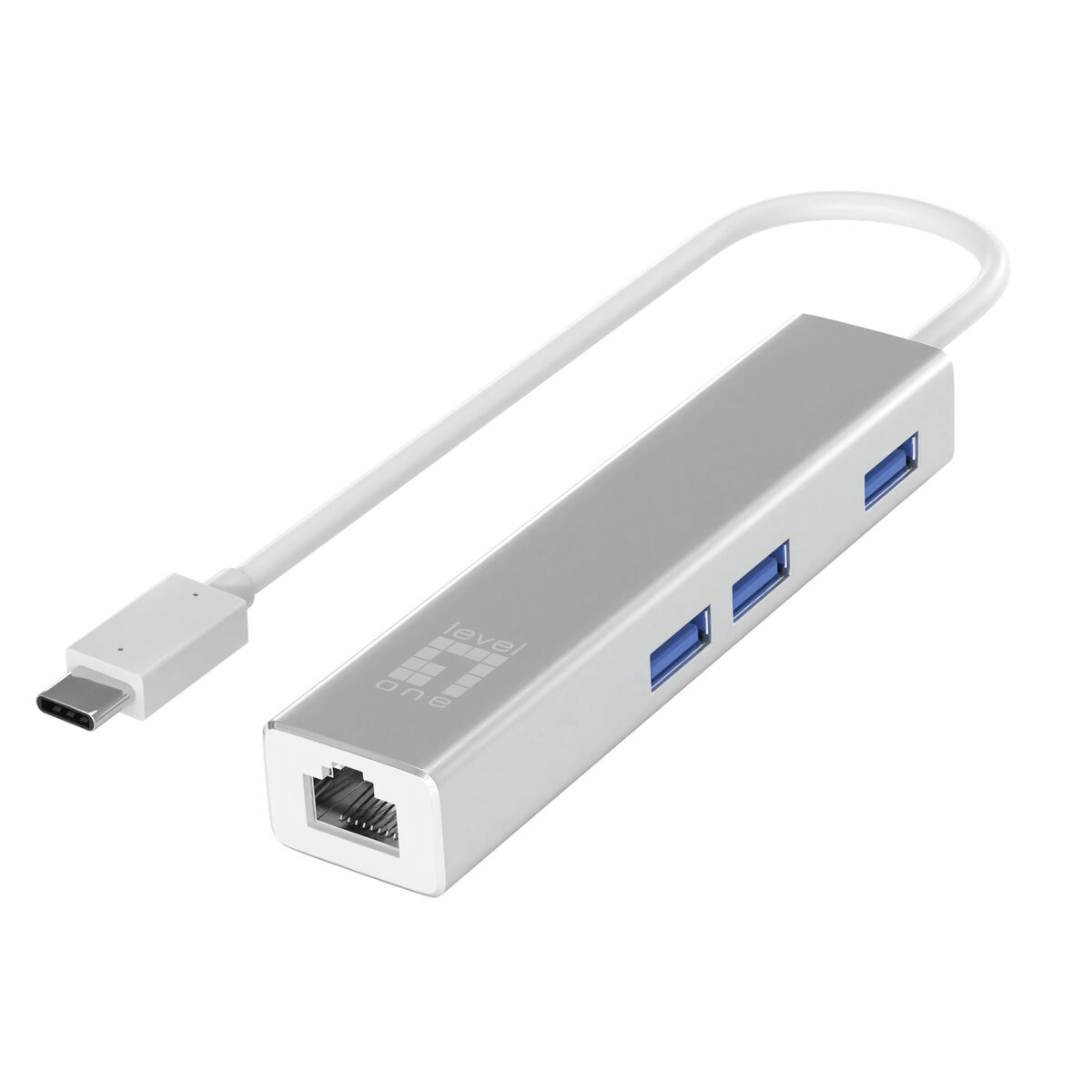 Afbeeldingen van USB Hub Level One USB-0504 Black Silver