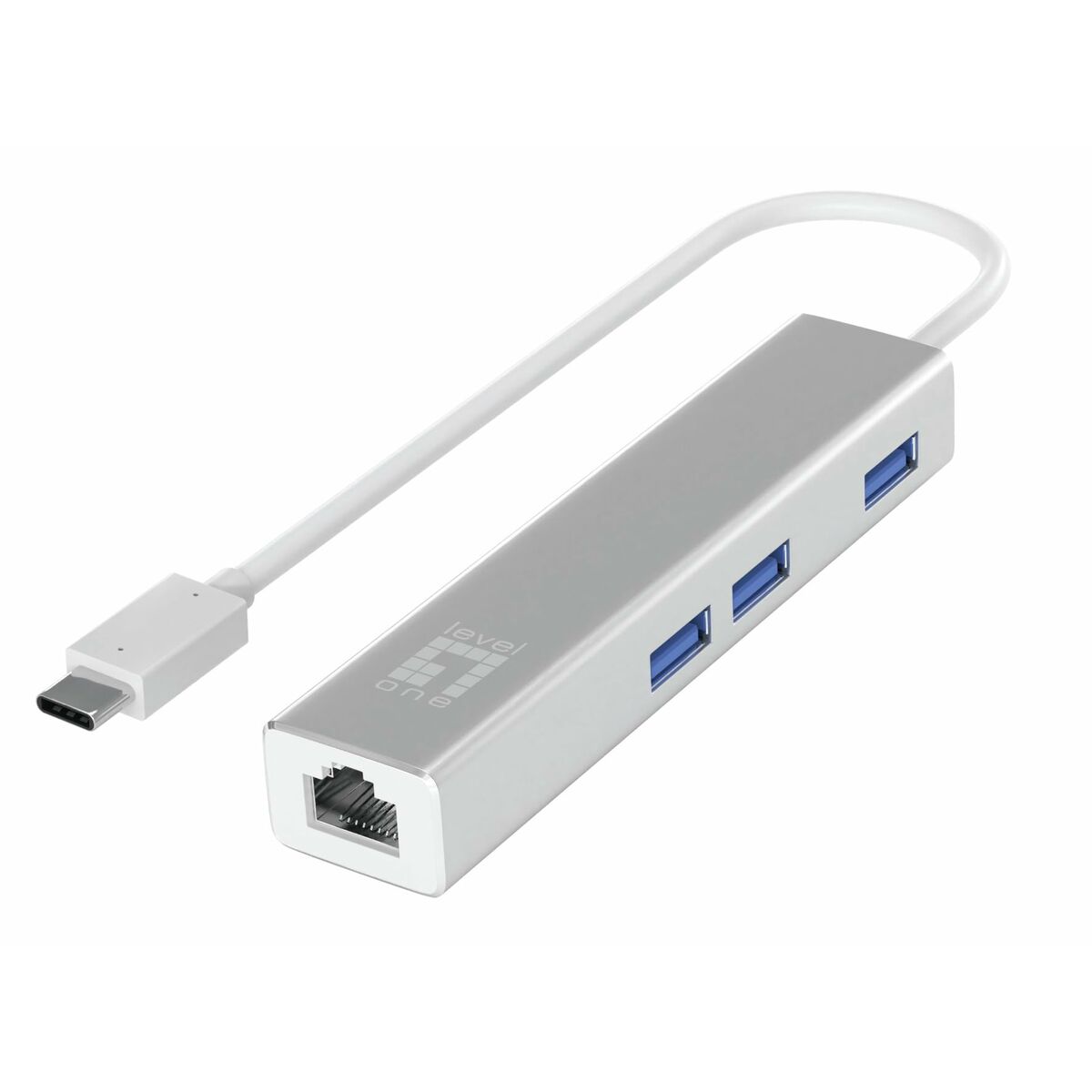 Afbeeldingen van USB Hub Level One USB-0504 Black Silver