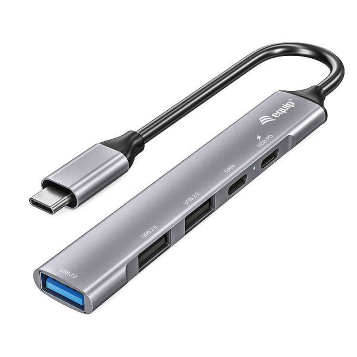 Afbeeldingen van 7-Port USB-C Hub Equip 12896207101 Aluminium