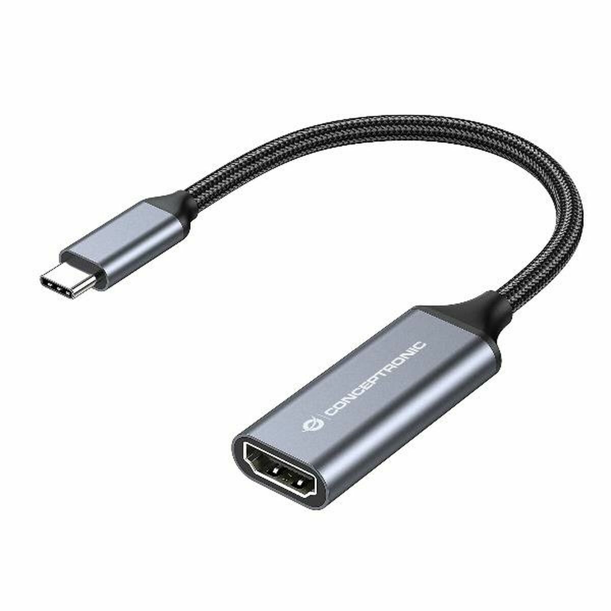 Afbeeldingen van HDMI to DVI adapter Conceptronic 110518907101 Grey