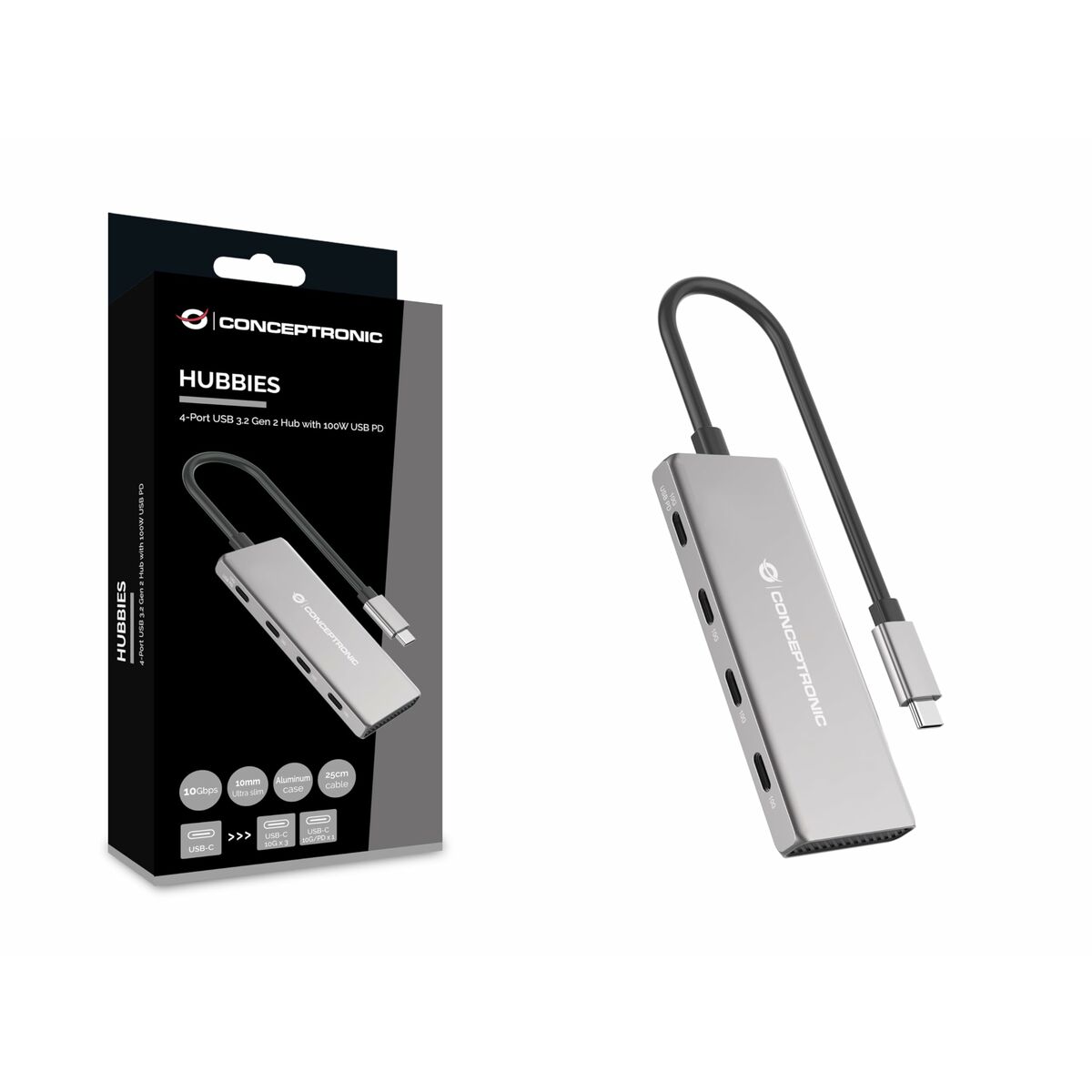 Picture of USB Hub Conceptronic 110519607101 Silver