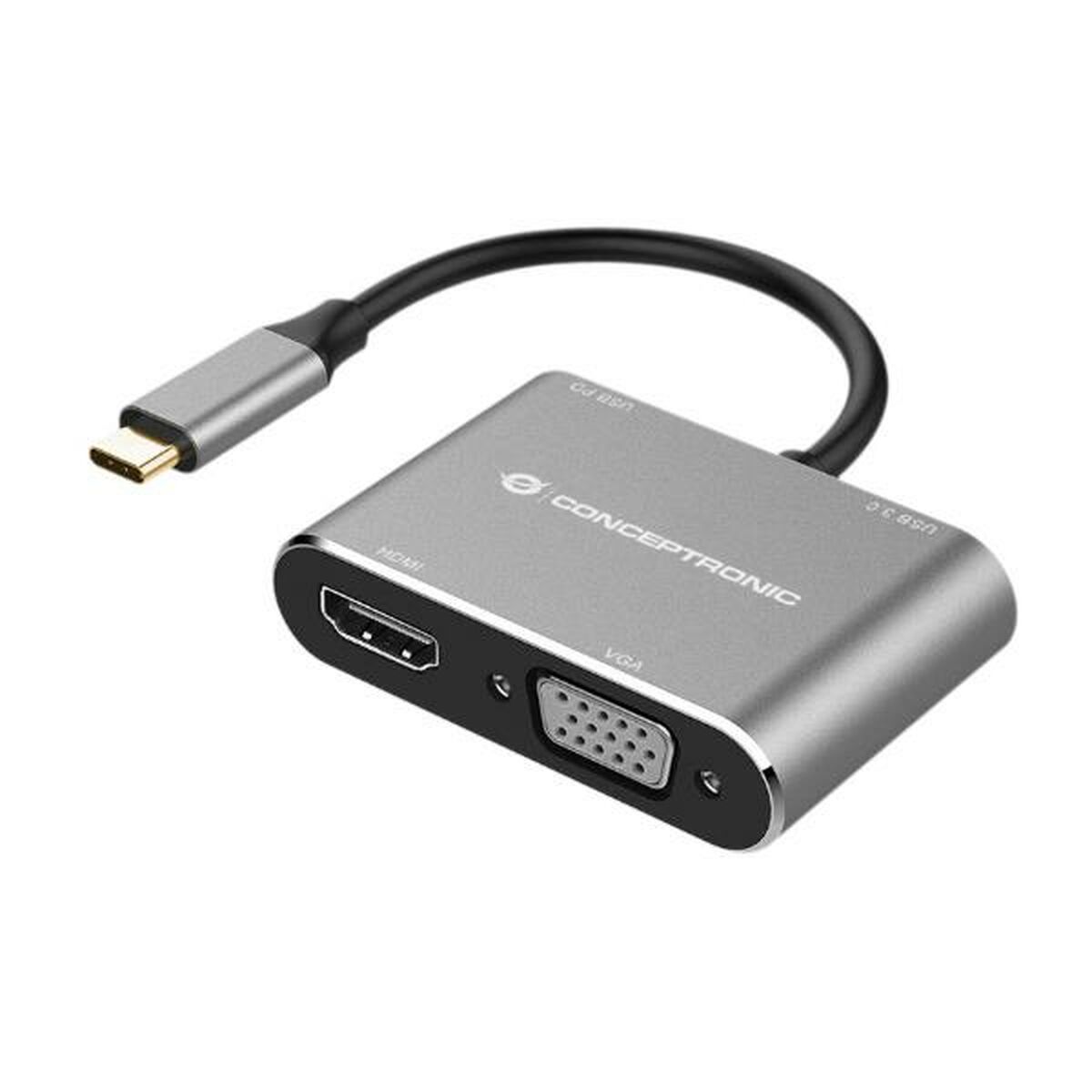 Afbeeldingen van USB Hub Conceptronic DONN16G Grey 100 W