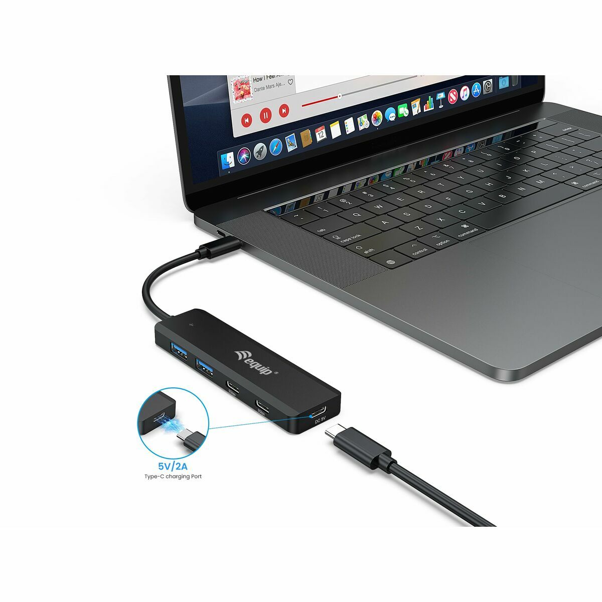 Afbeeldingen van USB Hub Equip 128964 Black
