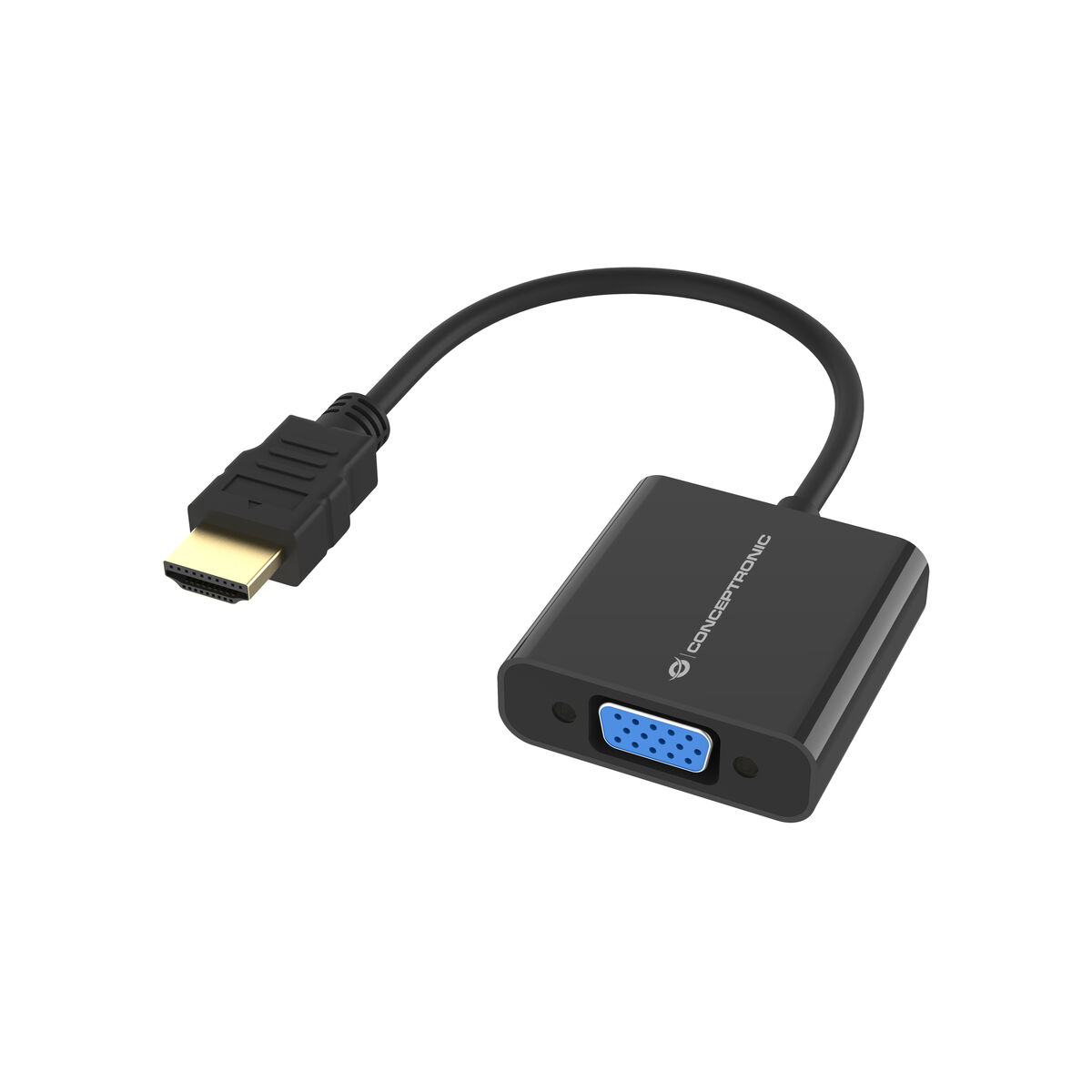 Afbeeldingen van HDMI to VGA Adapter Conceptronic 1080P Black 25 cm
