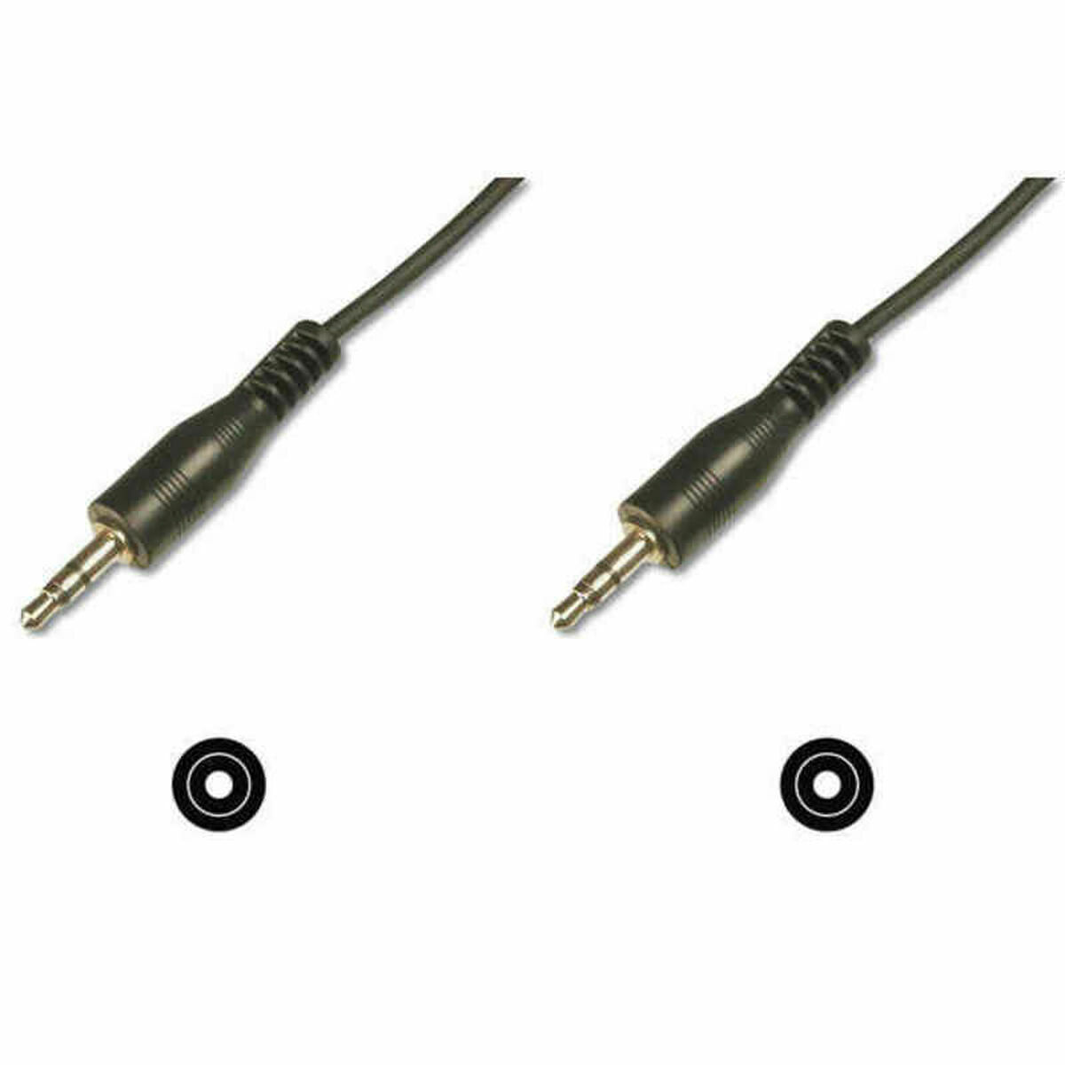 Câble Audio Jack (3,5 mm) Digitus CCS 2X0.10/10 M/M Noir
