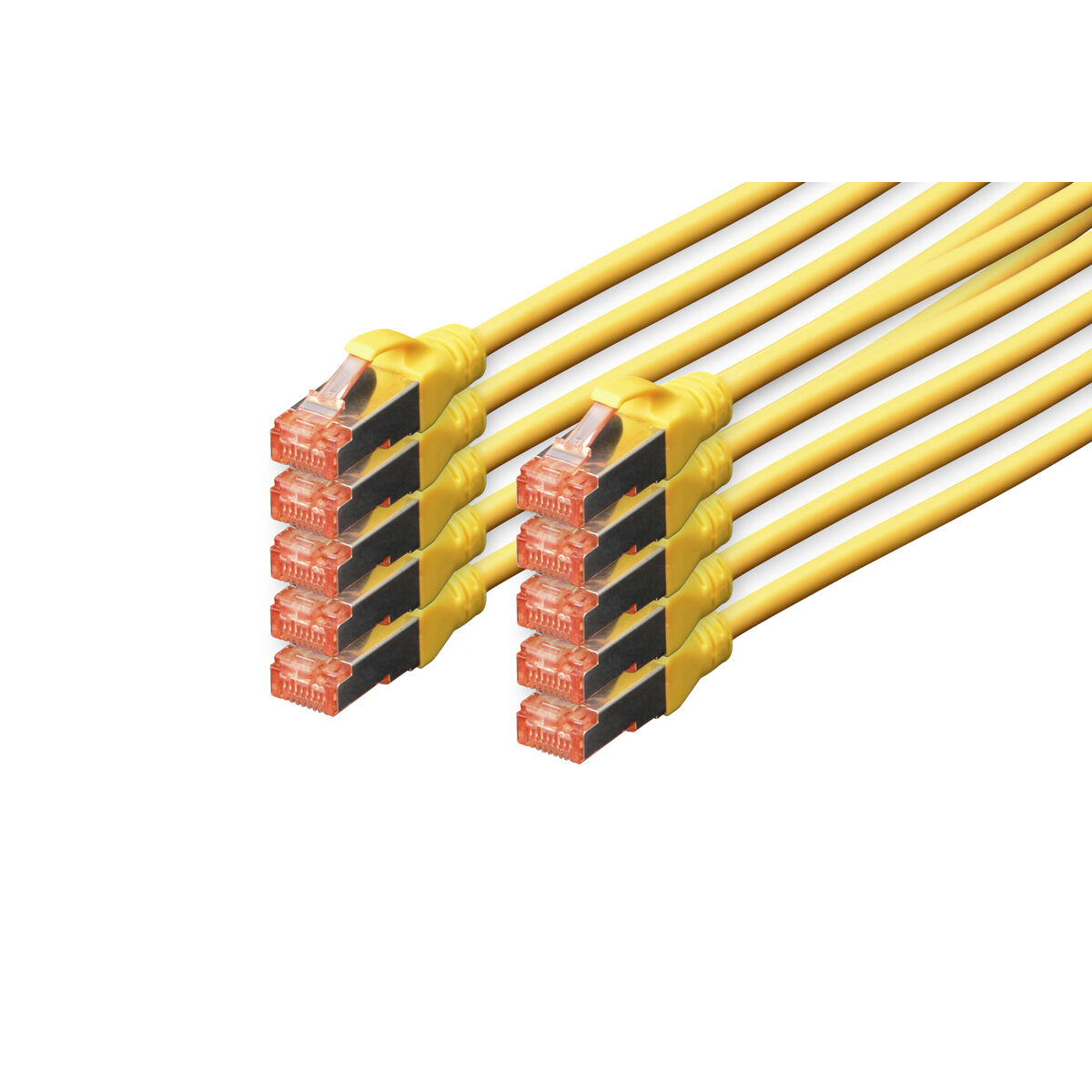 Picture of UTP Category 6 Rigid Network Cable Digitus by Assmann DK-1644-0025-Y-10 Yellow 25 cm