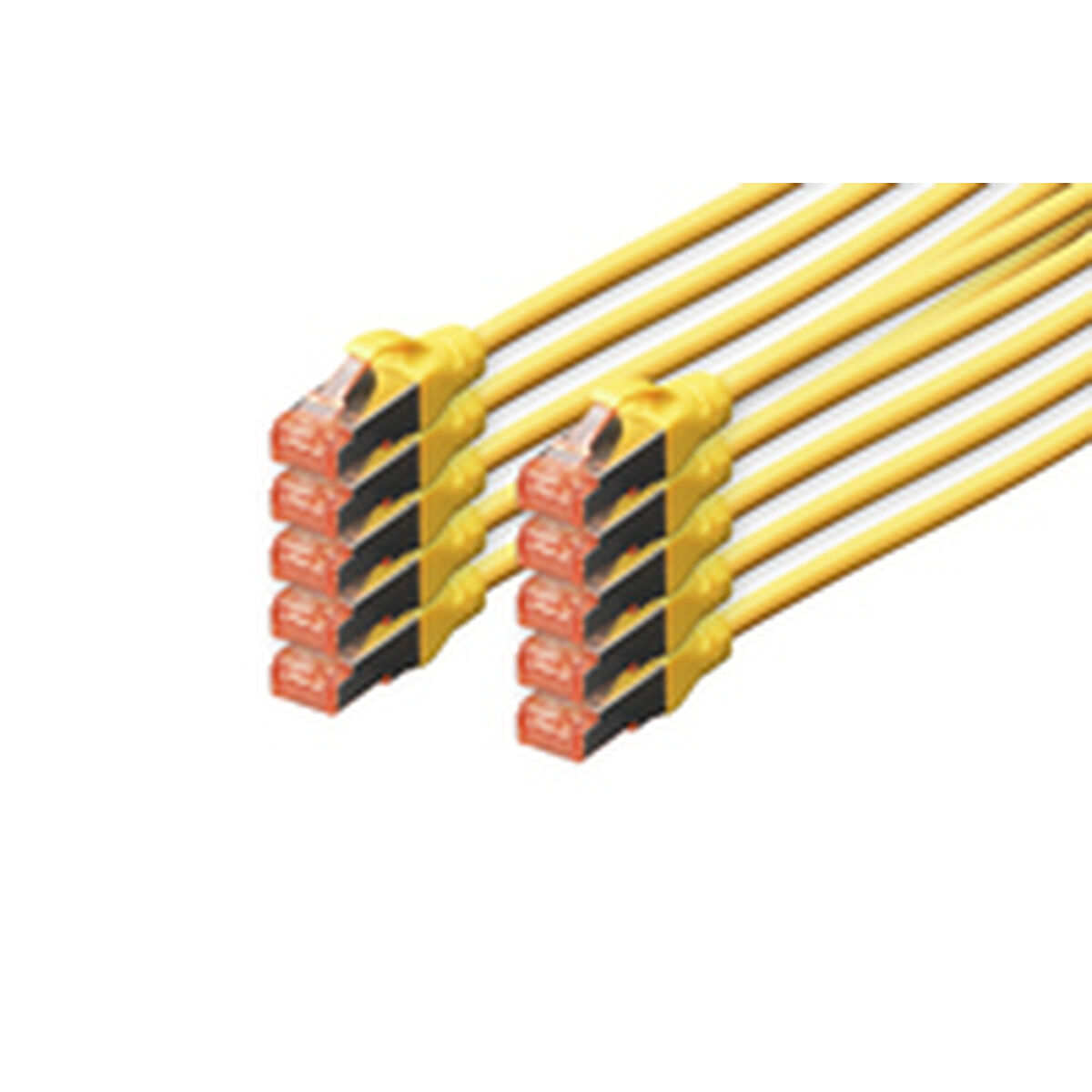 Picture of UTP Category 6 Rigid Network Cable Digitus by Assmann DK-1644-0025-Y-10 Yellow 25 cm