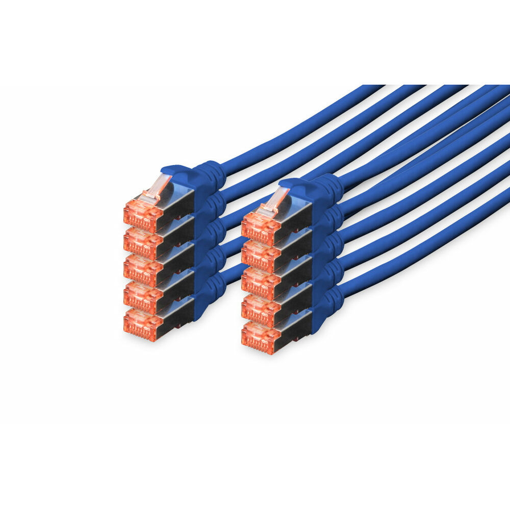 Câble Réseau Rigide UTP 6ème Catégorie Digitus DK-1644-050-B-10 Bleu 5 m 10 Unités