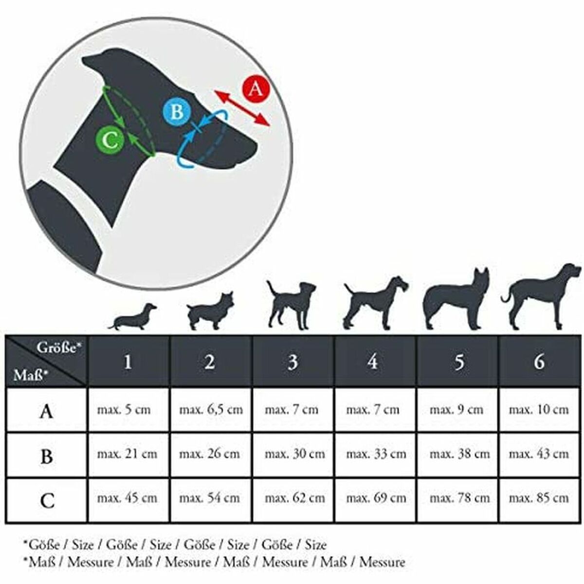Muzzle Hunter Albury Black Size 6 (43 cm) (85 cm) (10 cm), view 4