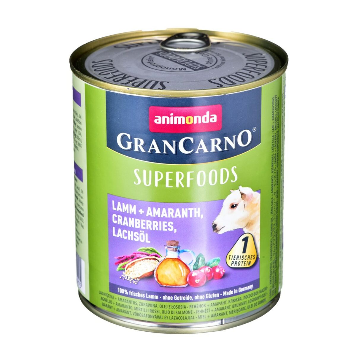 Alimentation humide Animonda GranCarno Superfoods Myrtille Agneau