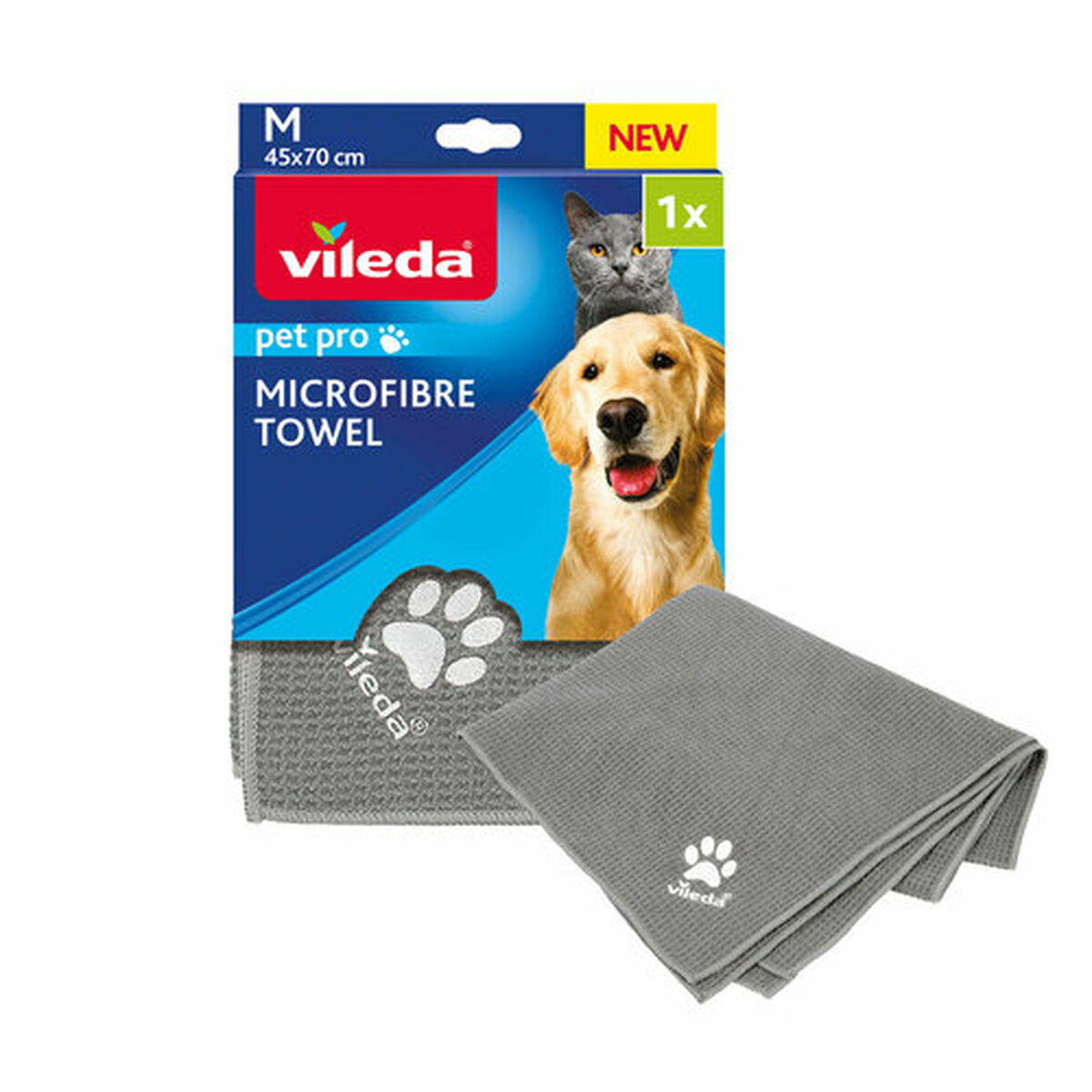 Microfibre Towel Vileda 172650 Grey M 45 x 70 cm, view 2