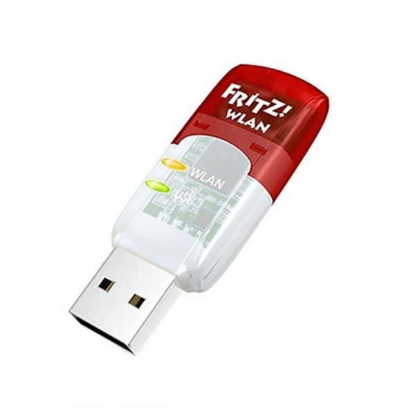 Tarjeta de Red Wifi Fritz! AC430 5 GHz 433 Mbps USB Transparente Rojo