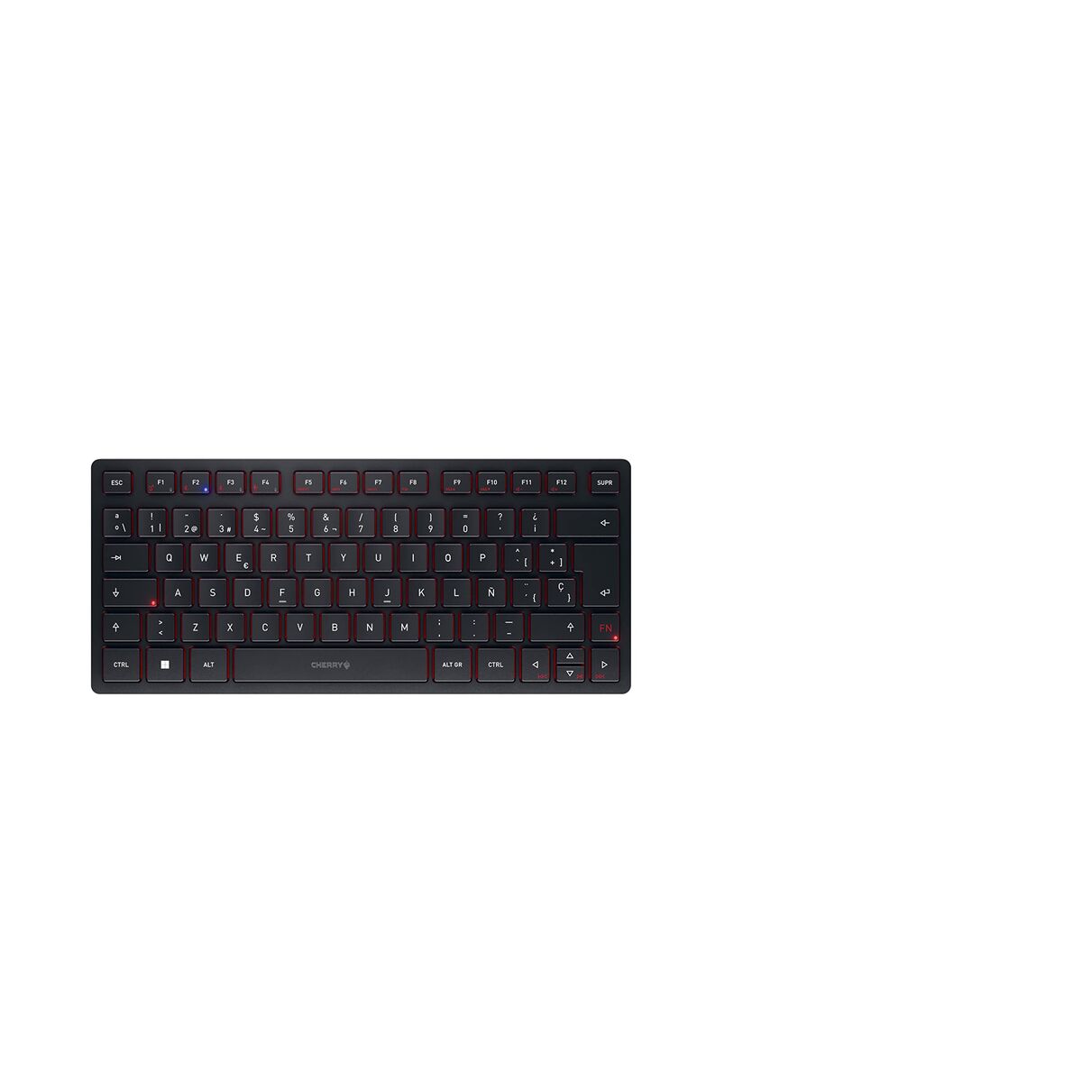 Picture of Keyboard Cherry KW 9200 MINI Black Spanish Qwerty QWERTY
