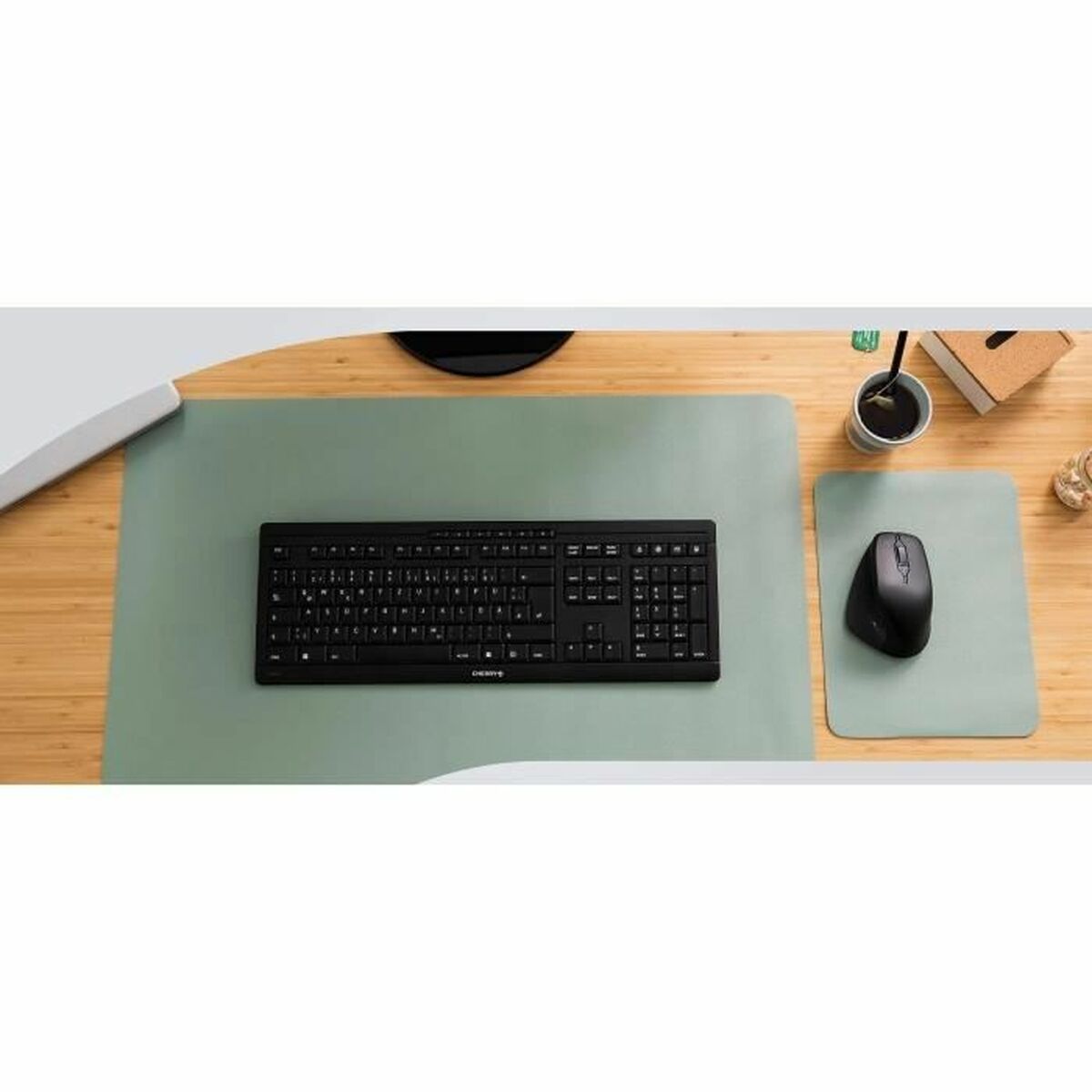 Afbeeldingen van Keyboard and Mouse Cherry JD-8550FR-2 Black French Azerty French