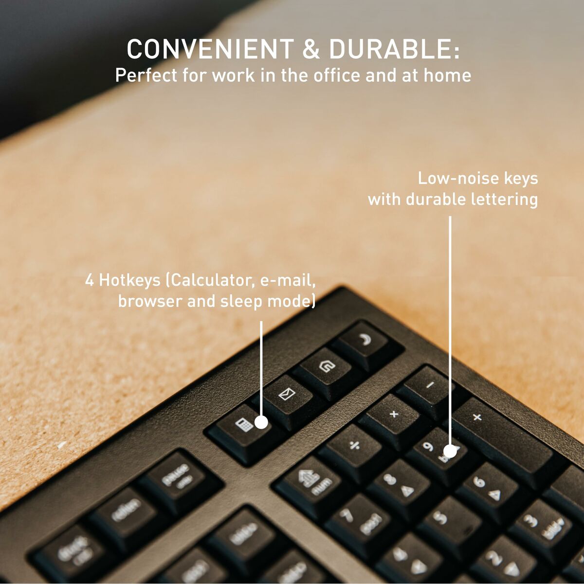 Afbeeldingen van Wireless Keyboard Cherry JK-3000ES-2 Black Spanish Qwerty