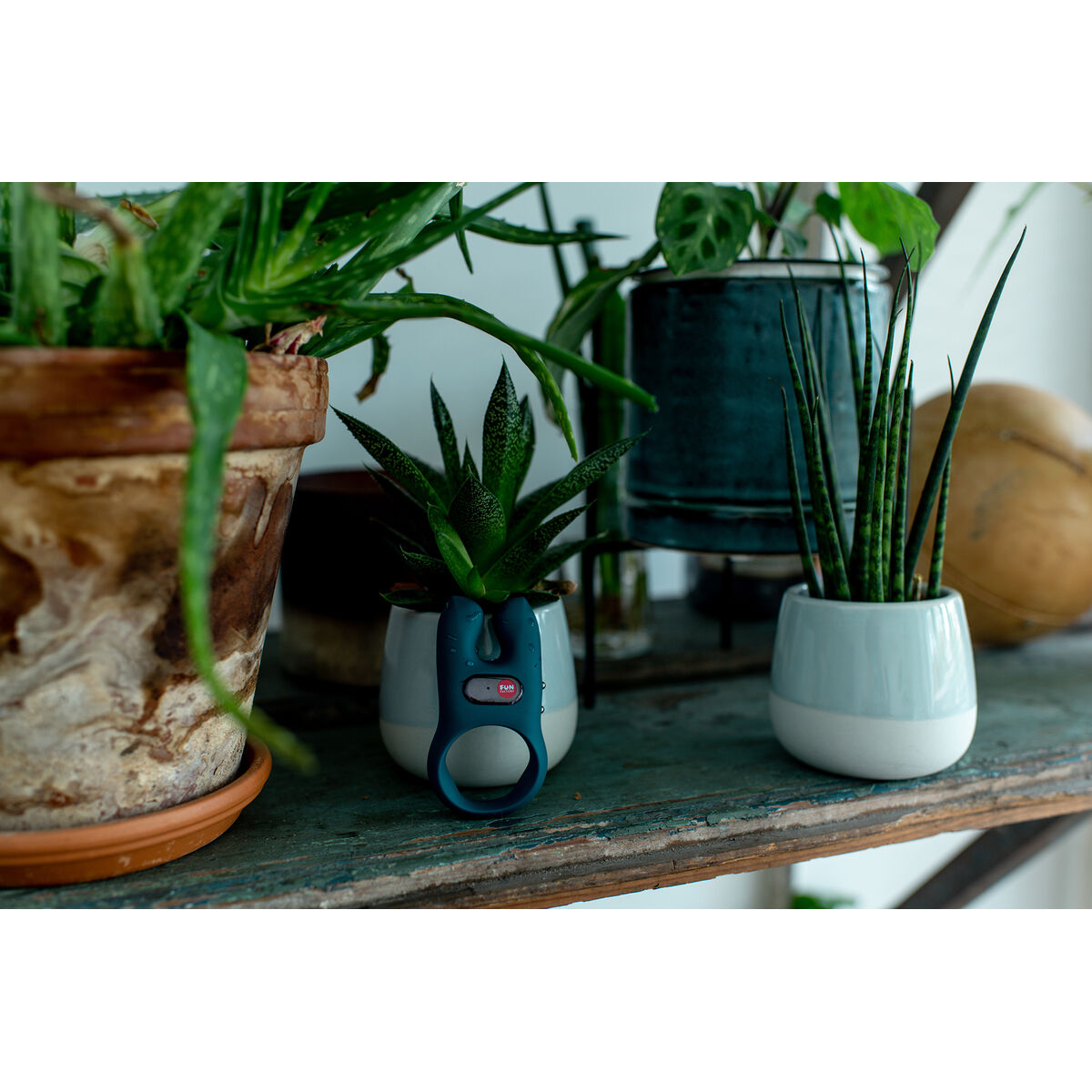 Gumových kroužků na penis Fun Factory 51101 Modrý