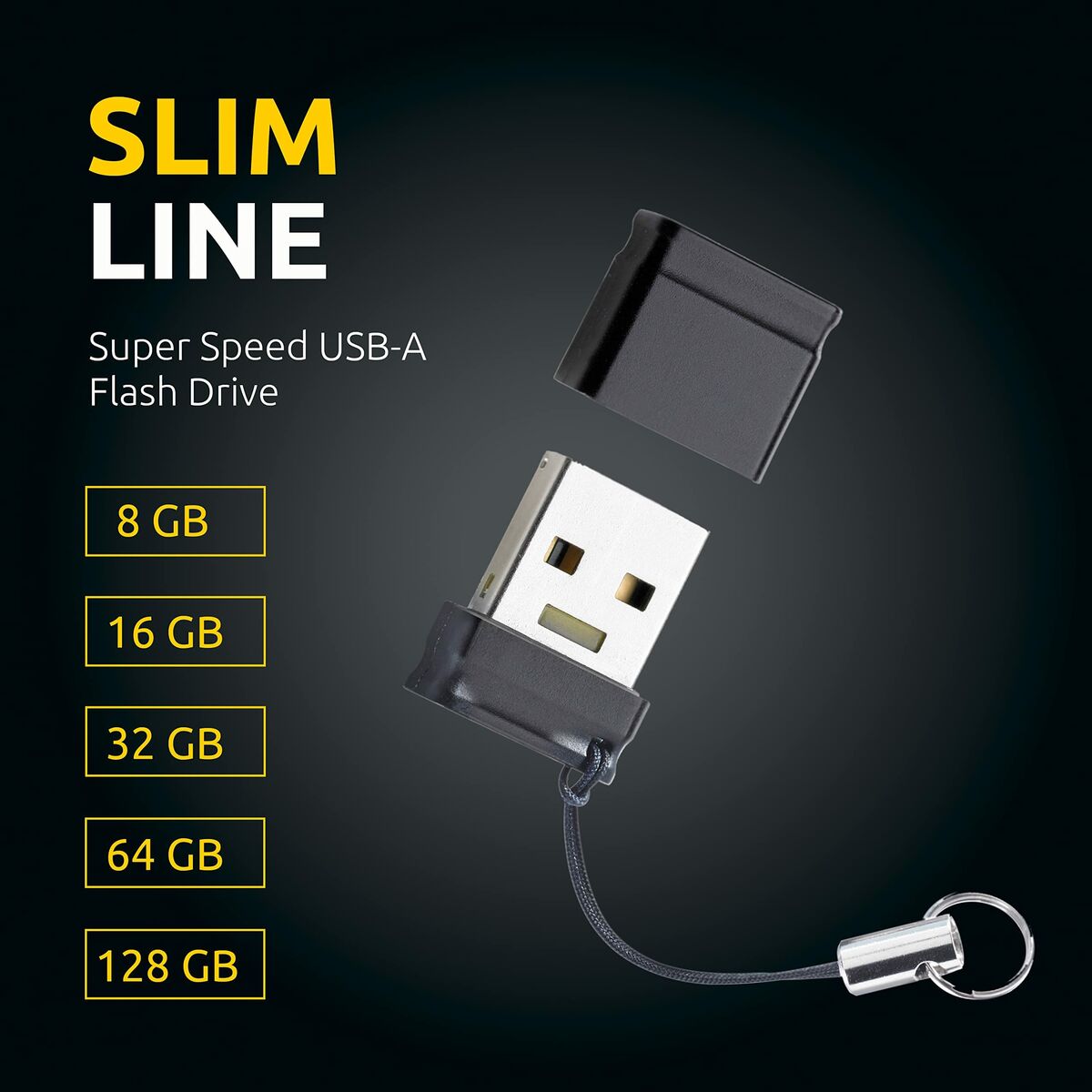 Afbeeldingen van USB stick INTENSO Slim Line 128 GB Black