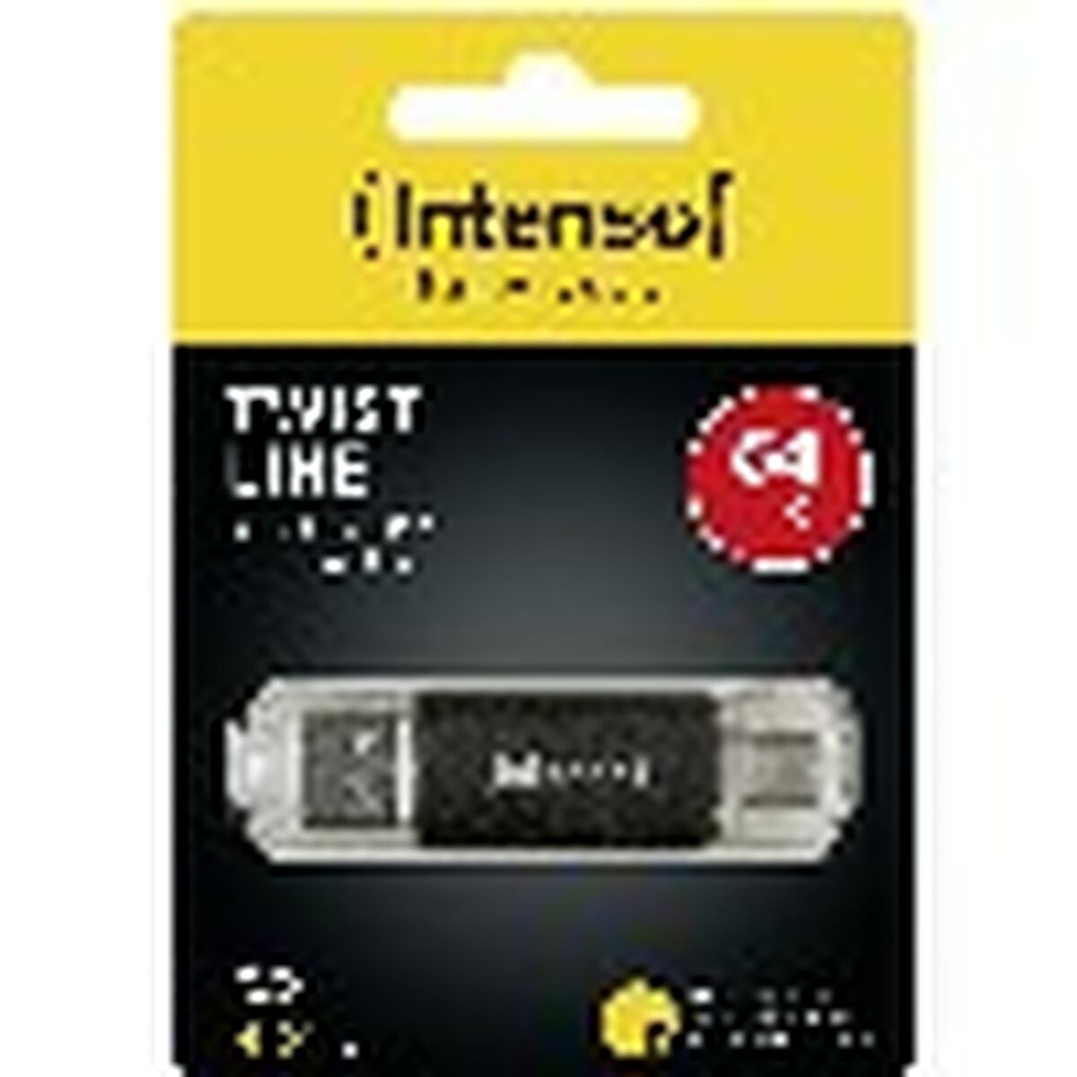 Afbeeldingen van USB stick INTENSO 3539490 Anthracite 64 GB