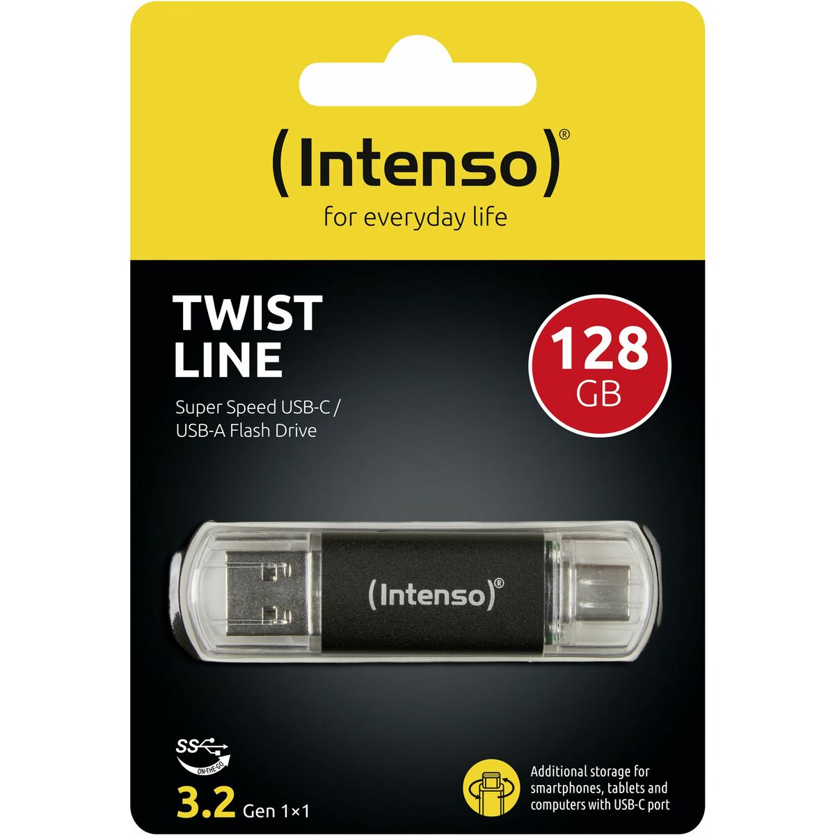 Afbeeldingen van USB stick INTENSO 3539491 Anthracite 128 GB