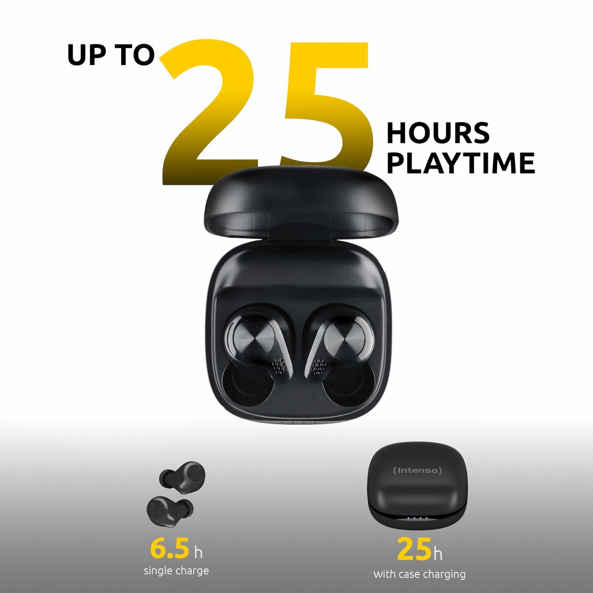 Headphones INTENSO 3720200 Black