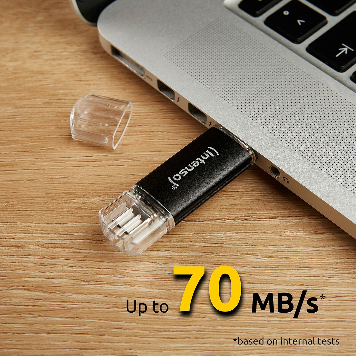 Afbeeldingen van USB stick INTENSO Twist Line 256 GB Anthracite (2 Units)
