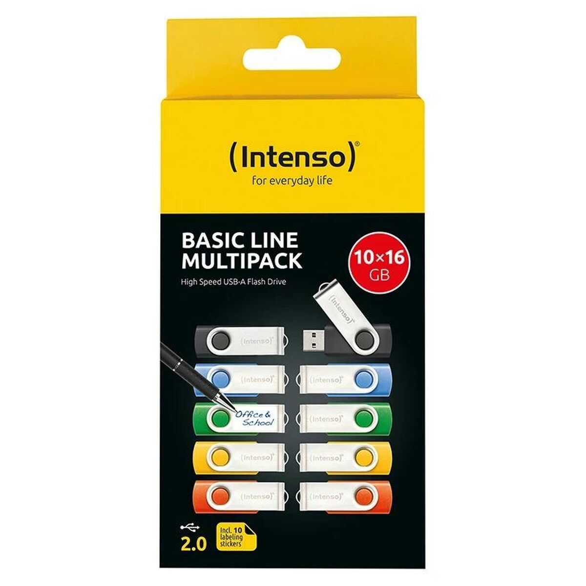 Image secondaire de Clé USB INTENSO Basic Line 4 GB 10 Unités (10 Unités)