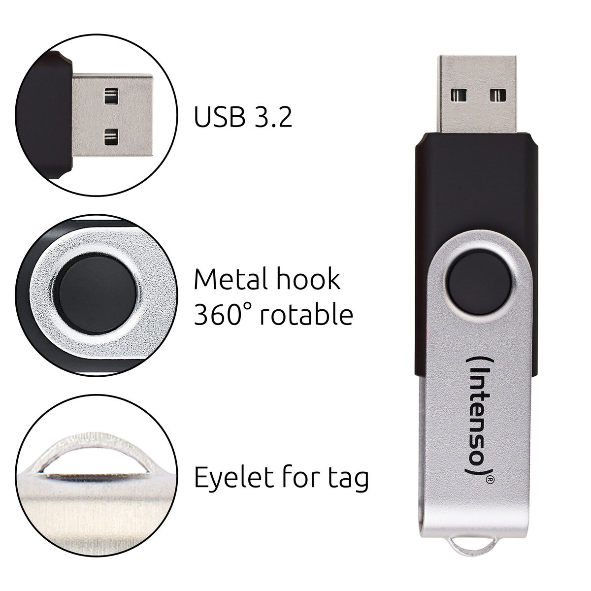 Afbeeldingen van USB stick INTENSO Office Line 32GB USB-A 3.2 32 GB Black
