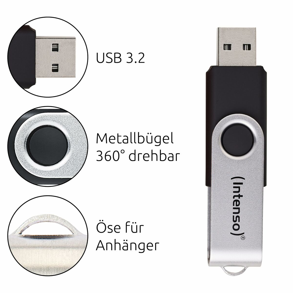 Afbeeldingen van USB stick INTENSO Office Line 32GB USB-A 3.2 32 GB Black
