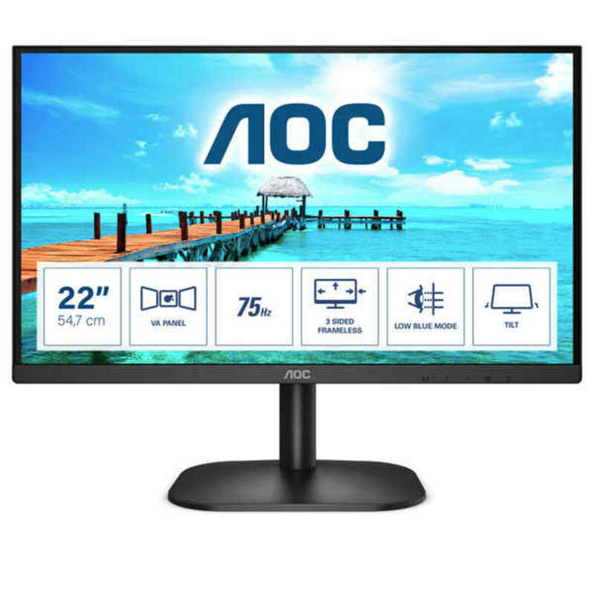 Afbeeldingen van Monitor AOC 22B2H/EU 21,5" Full HD 75 Hz WLED