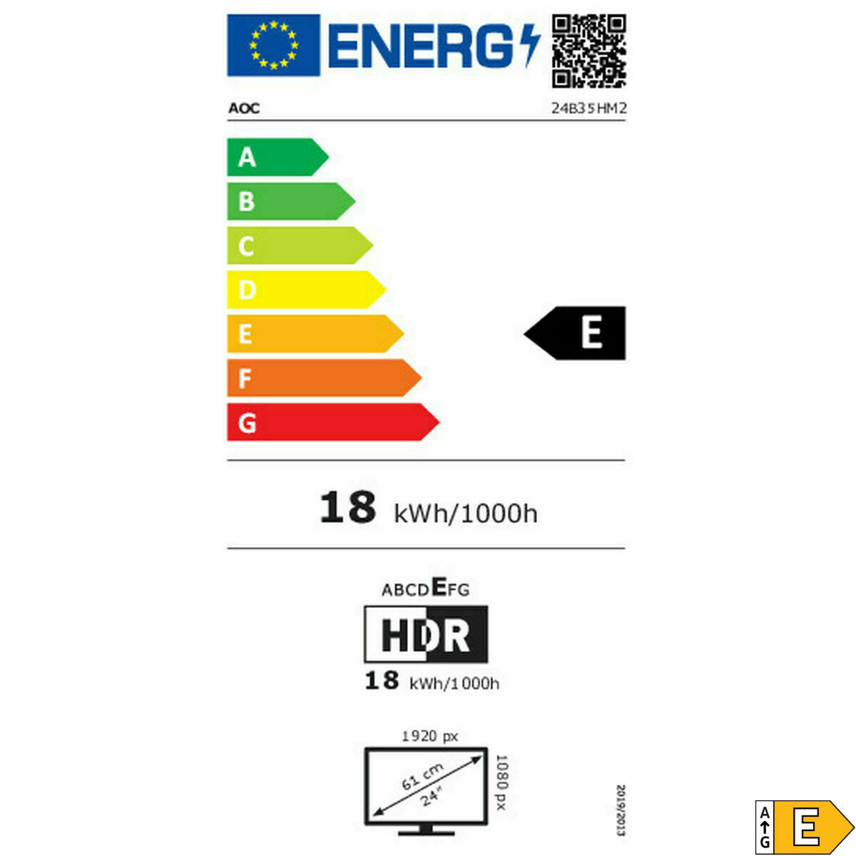 Afbeeldingen van Monitor AOC 24B35HM2 23,8" Full HD
