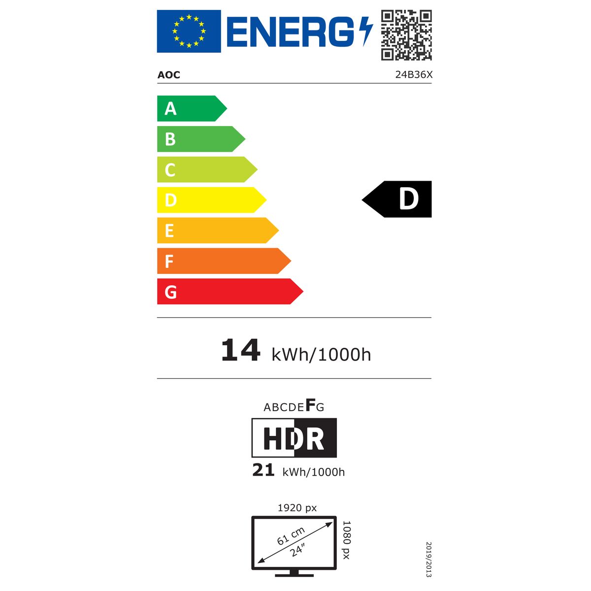 Afbeeldingen van Monitor AOC 24B36X Full HD 24"