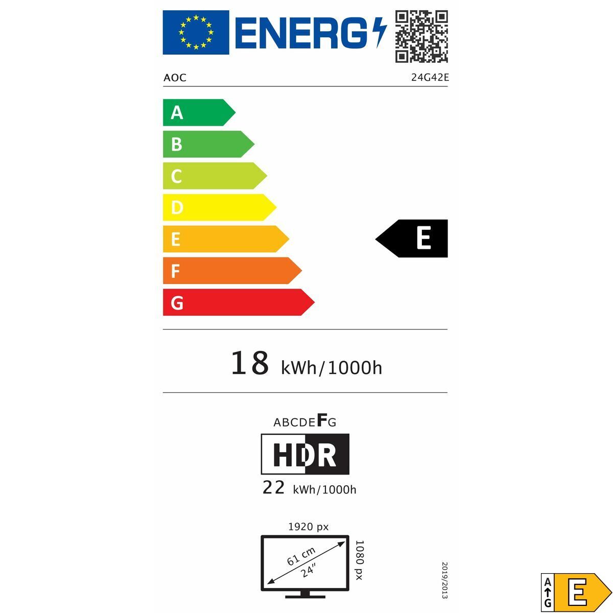 Picture of Monitor AOC 24G42E 24" 23,8" Full HD