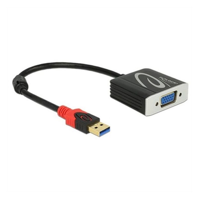 USB 3.0 to VGA Adapter DELOCK 62738 20 cm Black
