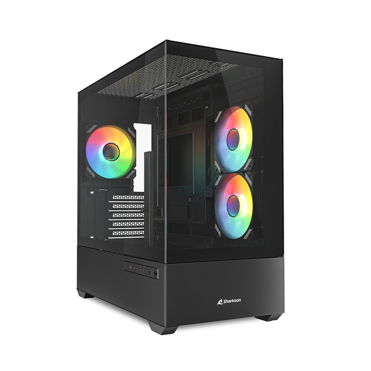 Afbeeldingen van ATX Semi-tower Box Sharkoon MK6 RGB Midi Tower Blanco White